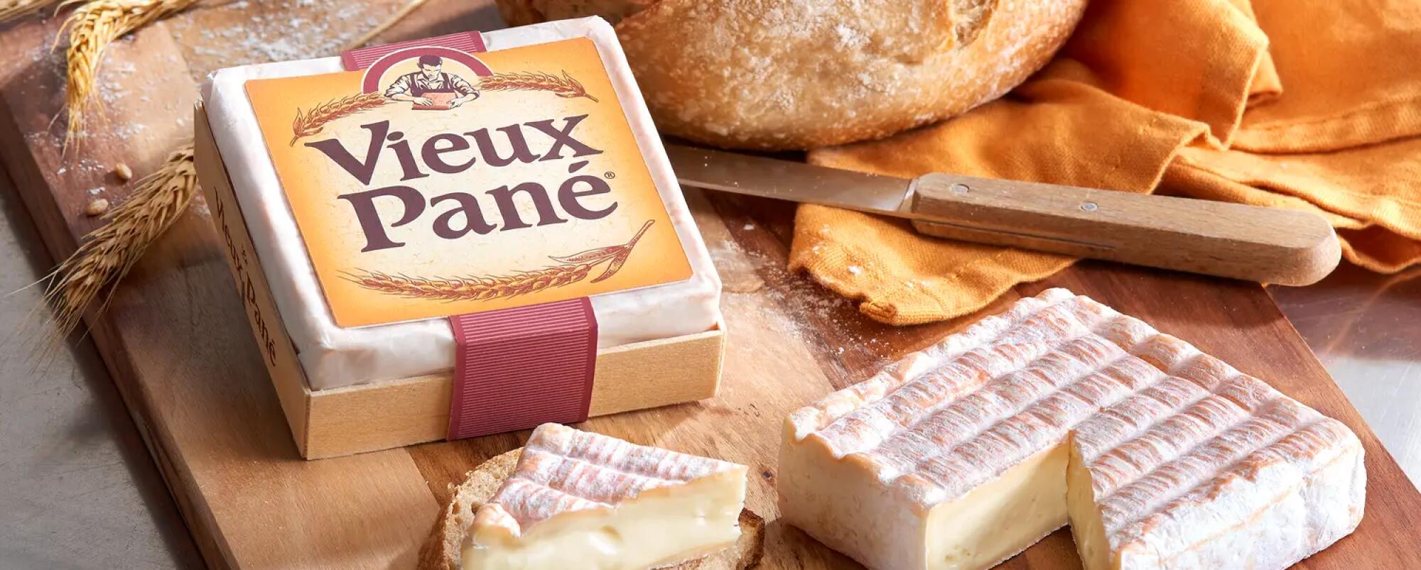 Vieux Pané 200g packshot ambiance étiquette simple pain entier