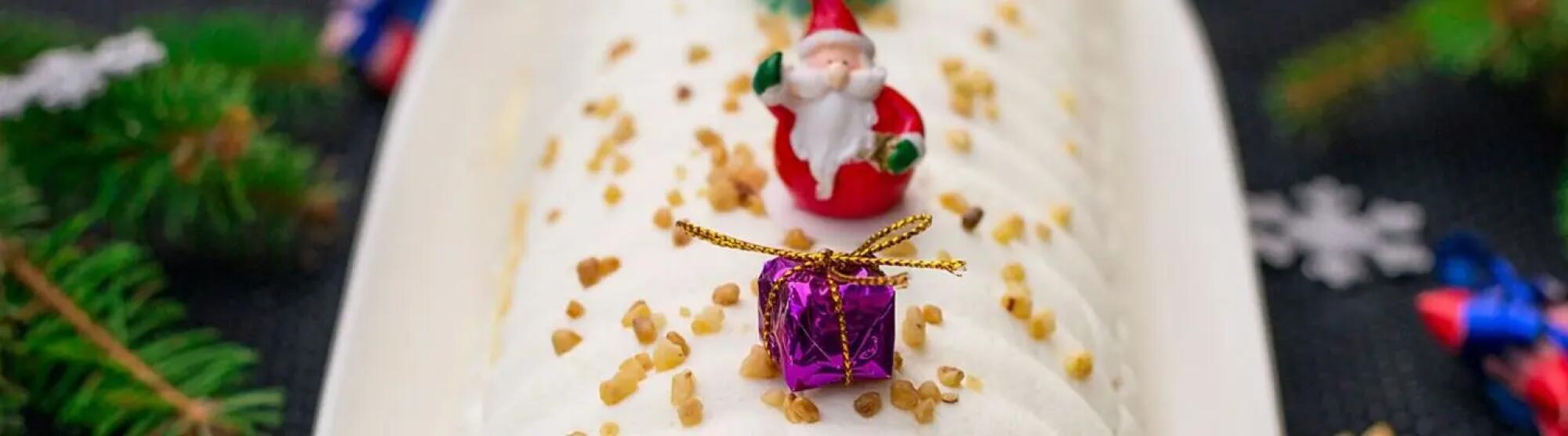 Recette : Bûche de Noël à la vanille et au fromage