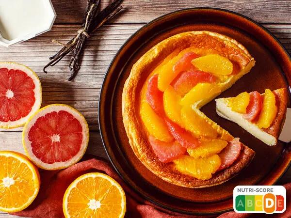Recettes : Cheesecake à la vanille, orange et pamplemousse au fromage frais