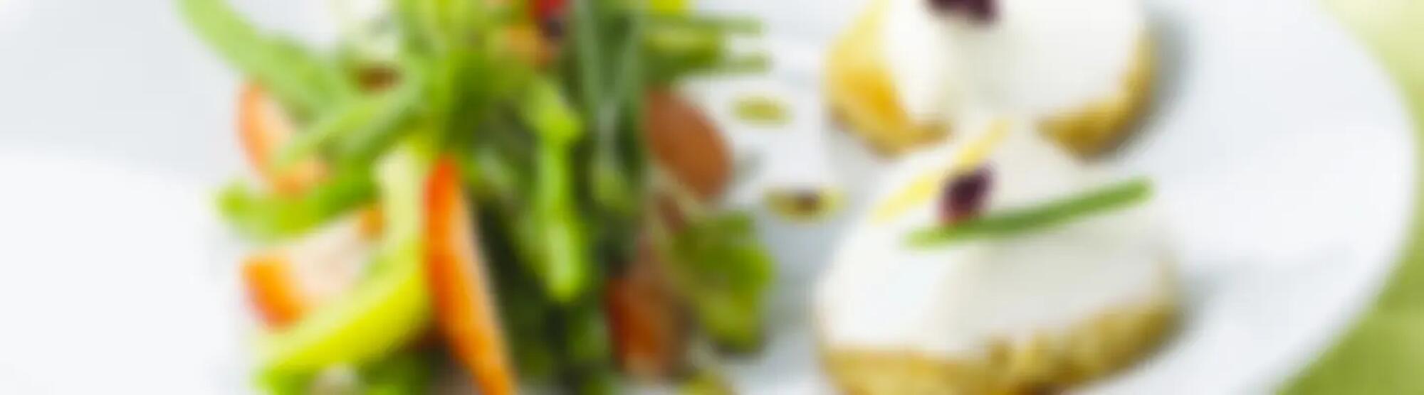 Recette : Salade de haricots verts et fraises au fromage frais
