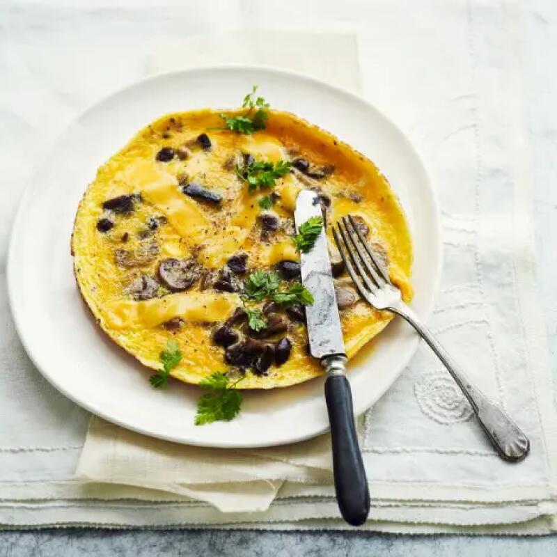 Recette : Omelette aux champignons et fromage