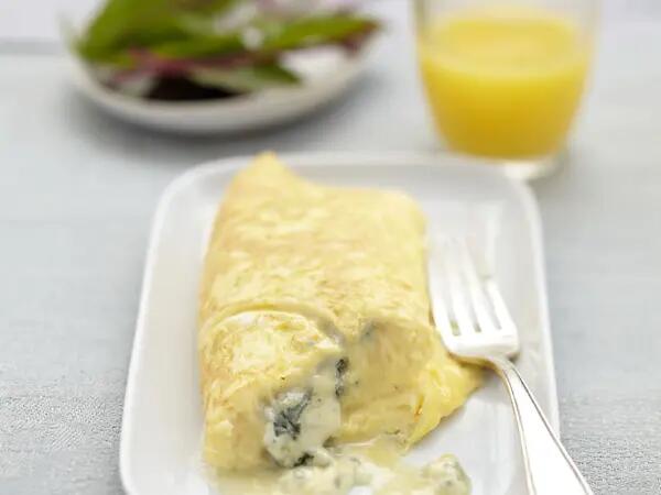 Recettes : Omelette au Bleu d’Auvergne