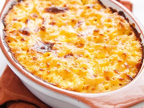 Recettes : Gratin de macaroni au jambon et fromage de brebis
