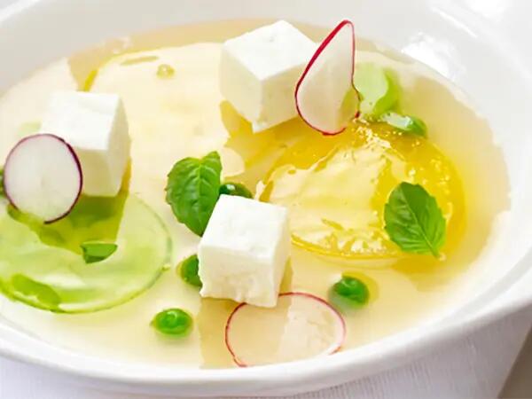 Recettes : Légumes d'été en gelée et fromage frais
