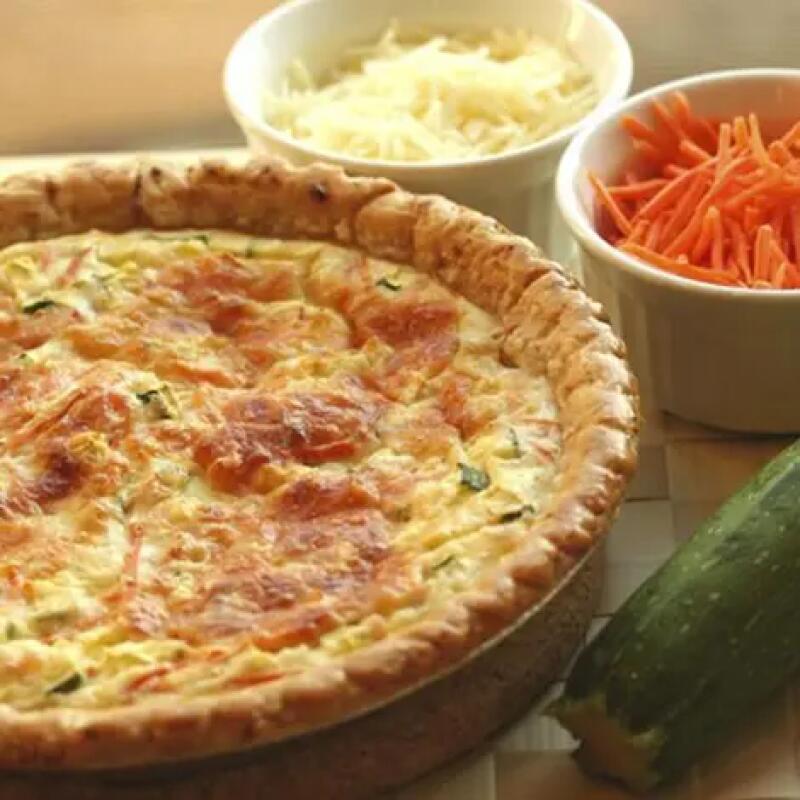 Recette : Quiche aux carottes et courgette, au fromage frais