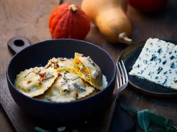 Recettes : Raviolis de potimarron au fromage bleu