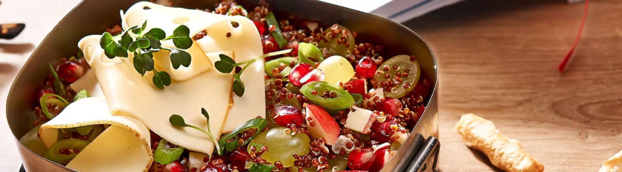 Recette : Salade de quinoa à la pomme et au fromage