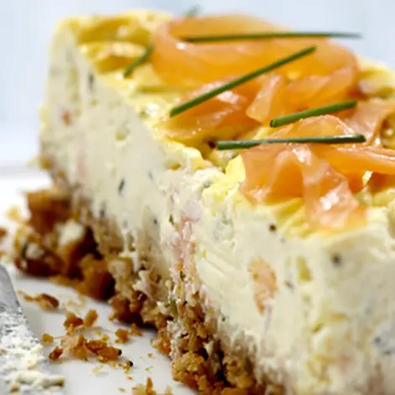 Recette : Cheesecake au saumon fumé et fromage frais