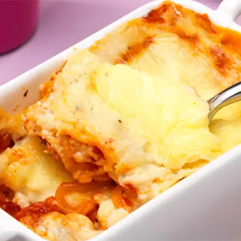 Recette : Lasagnes aux tomates et fromage à raclette