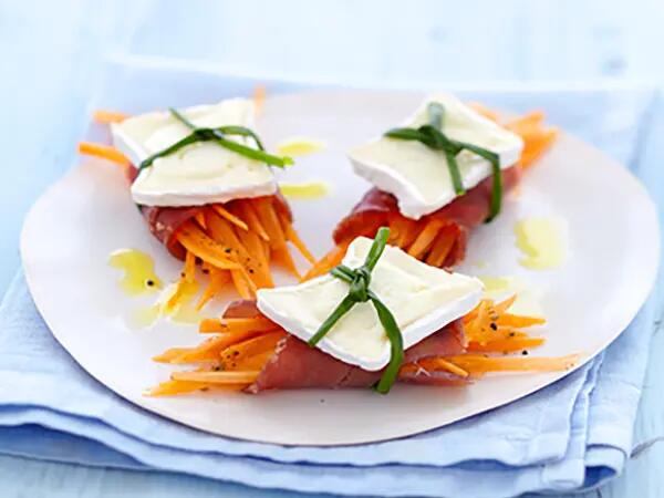 Recettes : Bouchée de thon fumé et carottes au fromage