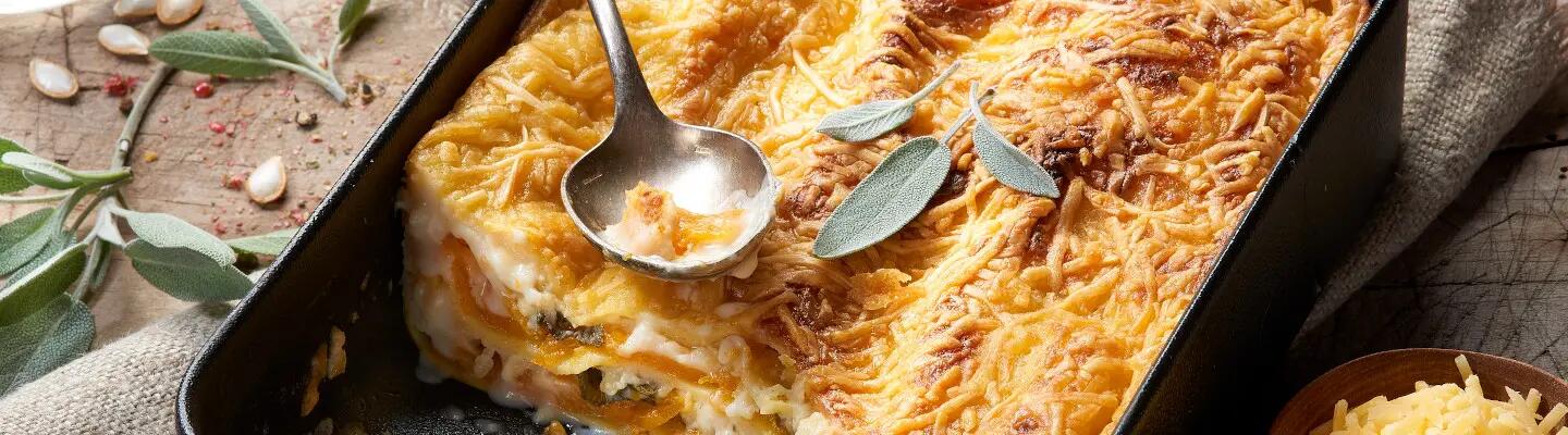 Lasagne de courge butternut au gouda Recette au fromage