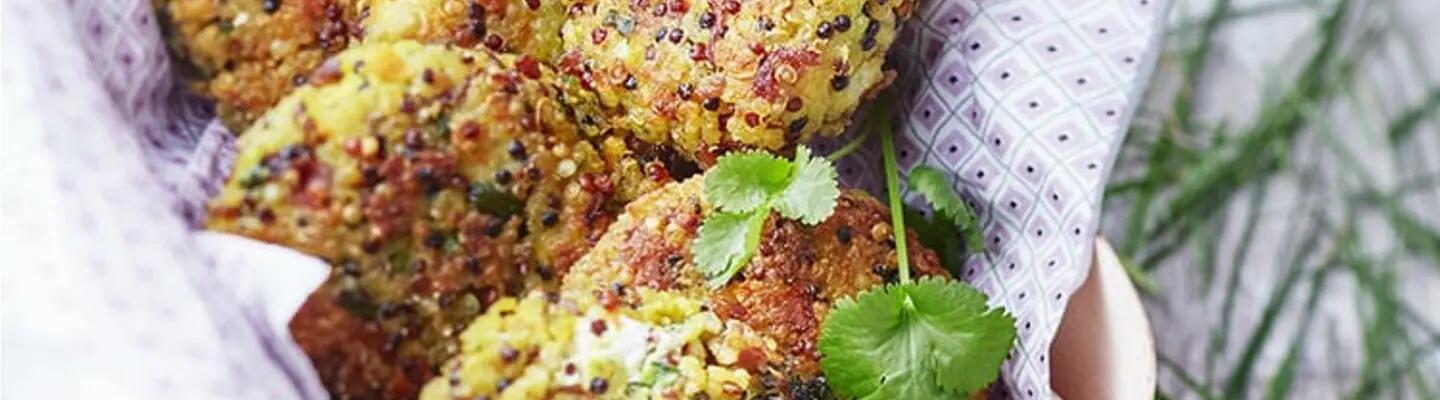 Galette de quinoa aux légumes et chèvre frais Recette au fromage