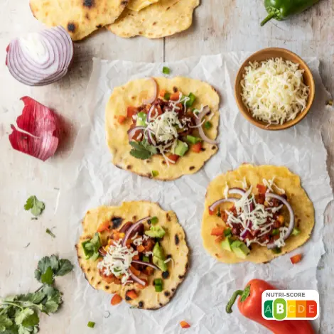 Mini tortillas végétariennes et fromage de brebis Recette au fromage