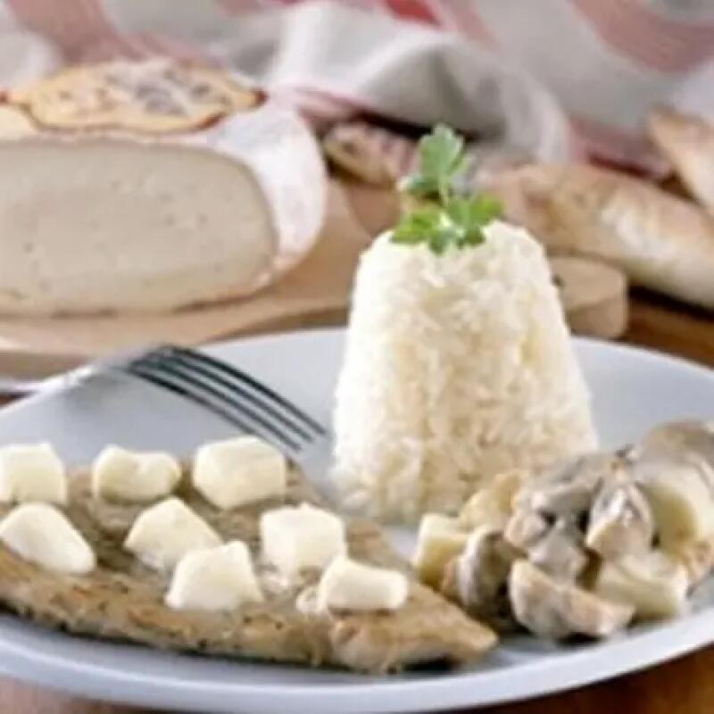 Recette : Escalopes de veau et champignons de Paris au fromage