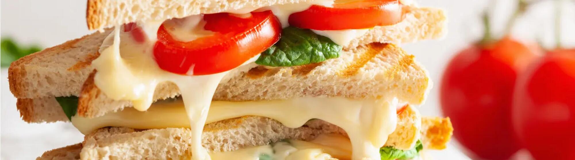 Recette : Mini sandwiches au fromage de brebis et tomate