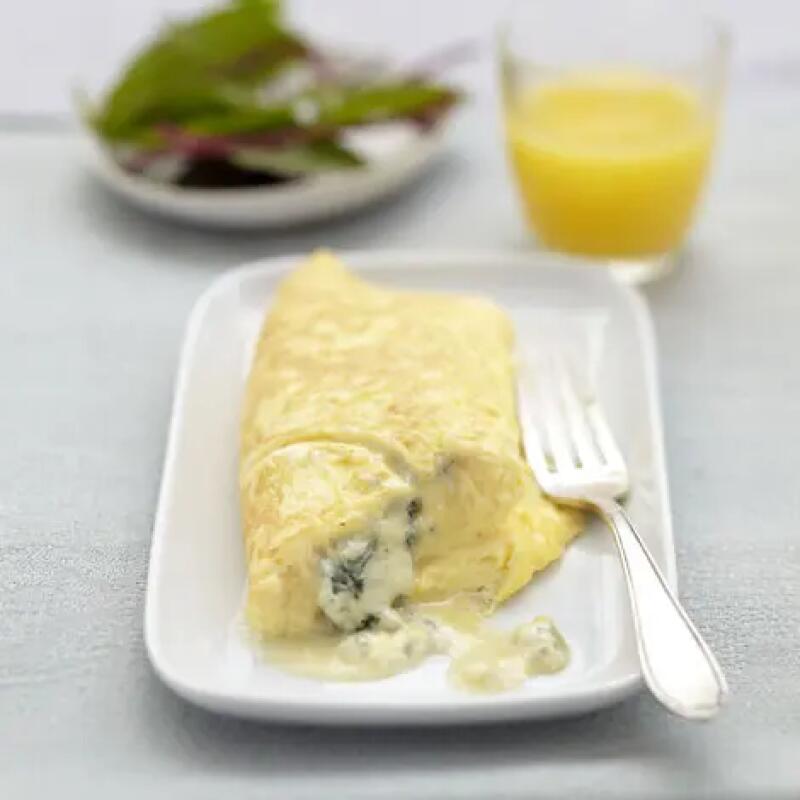 Recette : Omelette au Bleu d’Auvergne