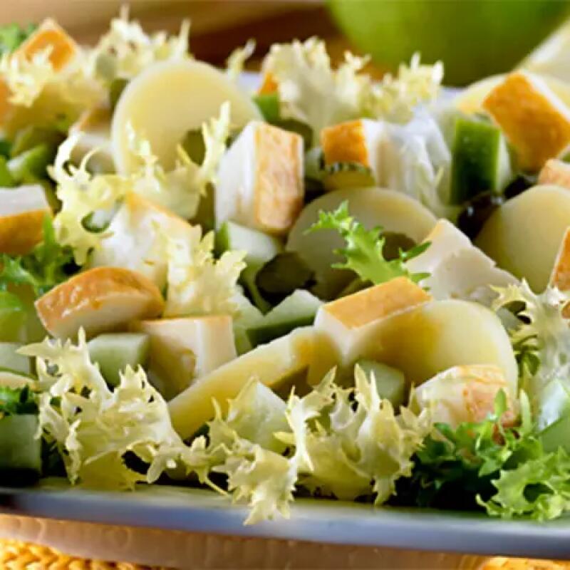 Recette : Salade tiède de pommes de terre au fromage