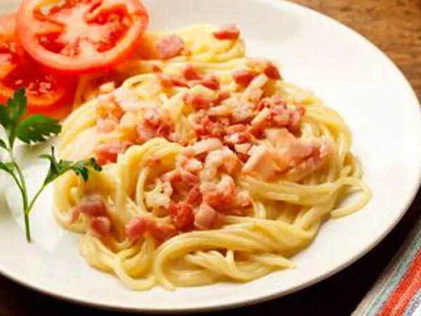 Recettes : Spaghetti carbonara au fromage frais